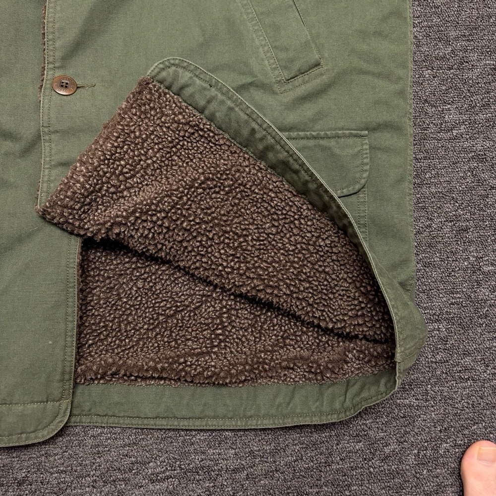 LL Bean Men's Chore Jacket VTG Sherpa Fleece Lined Barn Coat Canvas XL EUC - Picture 9 of 12